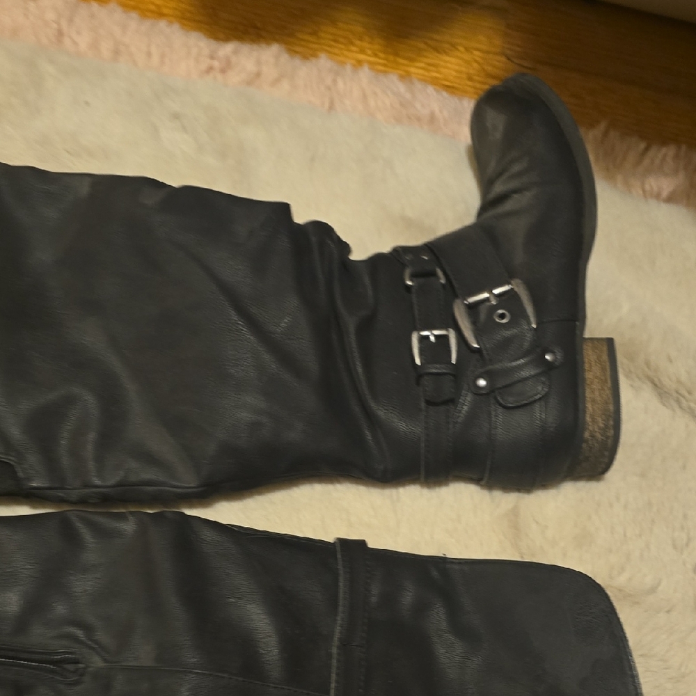 Carlos by Carlos Santana Black Over the Knee Boots